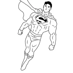 Courageous Superman Free Coloring Page for Kids