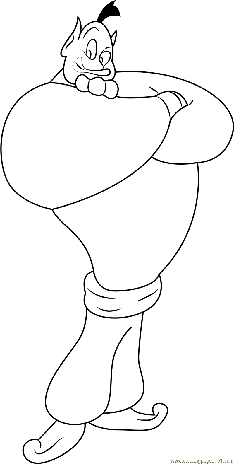Aladdin Genie Coloring Pages