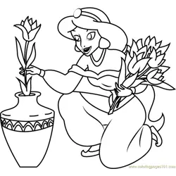Princess Jasmine filled pot with Flower