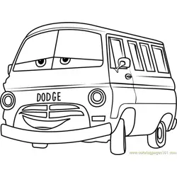 Dusty Rust-eze from Cars 3 Free Coloring Page for Kids