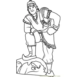Kristoff Free Coloring Page for Kids