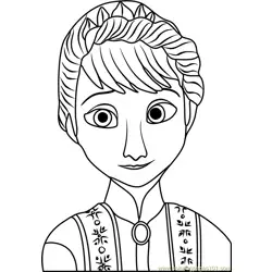 Queen of Arendelle Free Coloring Page for Kids