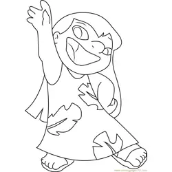 Happy Lilo Free Coloring Page for Kids
