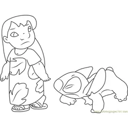 Lilo and Stitch Walking Together
