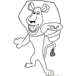 Alex the Lion Free Coloring Page for Kids
