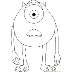 Michael, a Green Monster Free Coloring Page for Kids