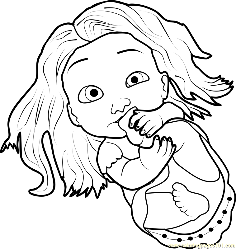 Easy Rapunzel Coloring Pages