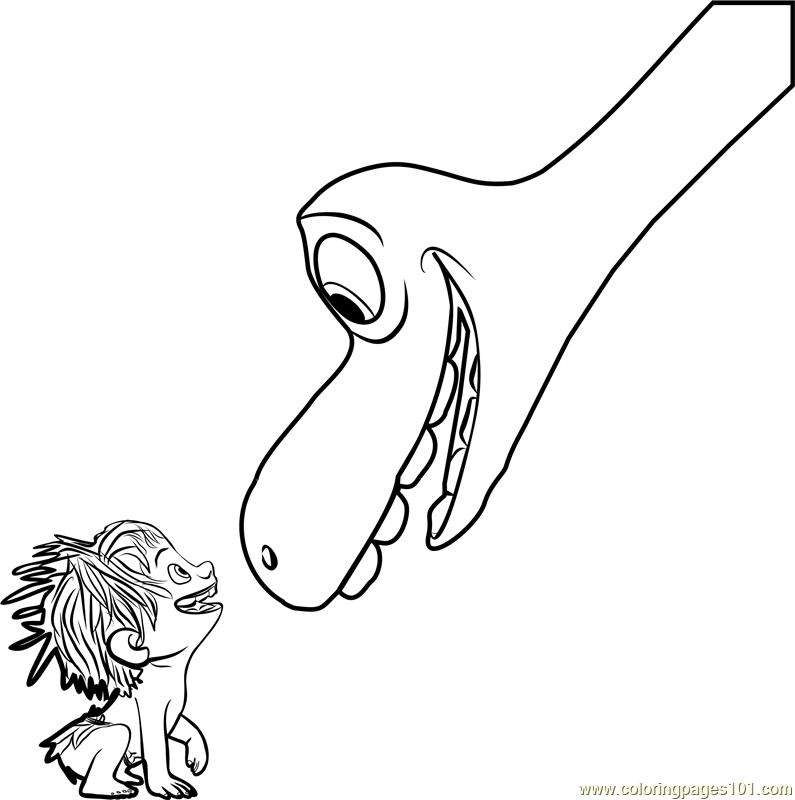 Nash and Ramsey Coloring Page - Free The Good Dinosaur Coloring Pages
