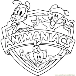 Animaniacs Logo Free Coloring Page for Kids