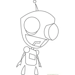 Gir Watching Free Coloring Page for Kids