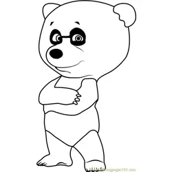 Panda Free Coloring Page for Kids