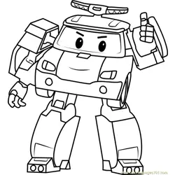 Poli Free Coloring Page for Kids