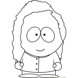 Bebe Stevens from South Park Free Coloring Page for Kids