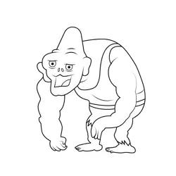 Scary old man The Amazing World of Gumball Free Coloring Page for Kids