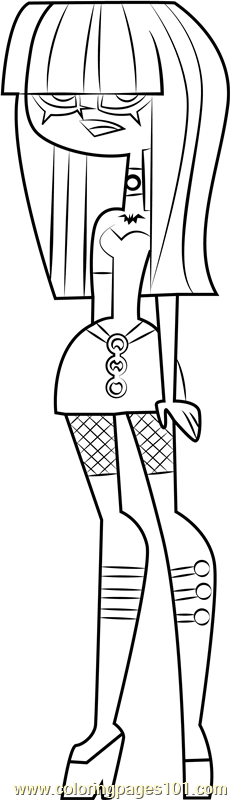 Crimson Coloring Page - Free Total Drama Island Coloring Pages