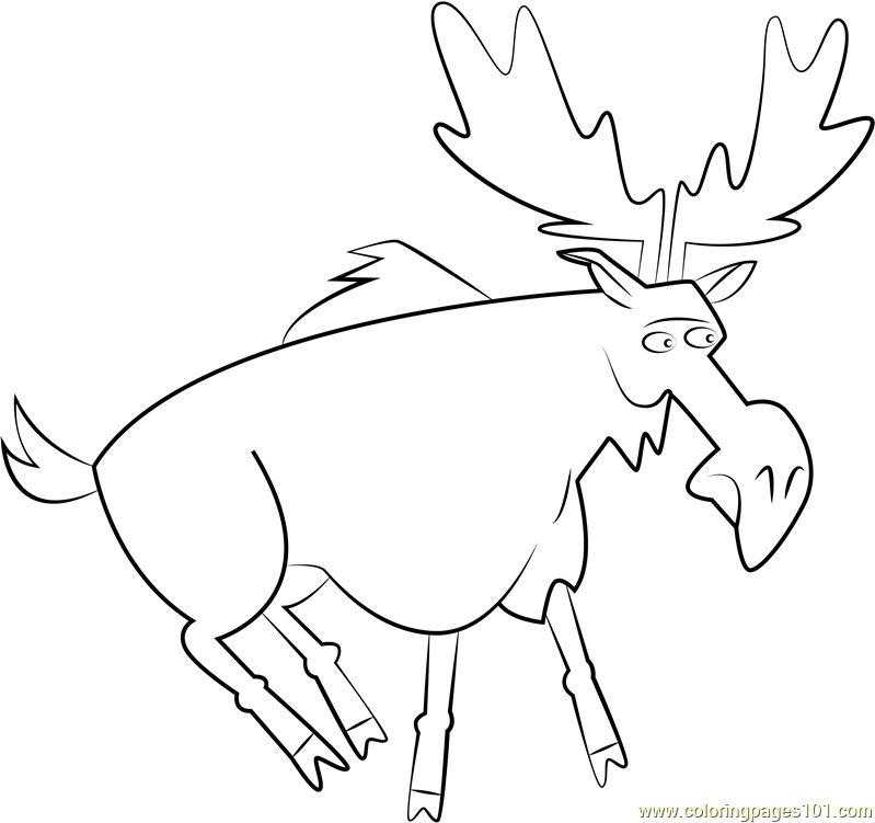 Moose Coloring Page - Free Total Drama Island Coloring Pages