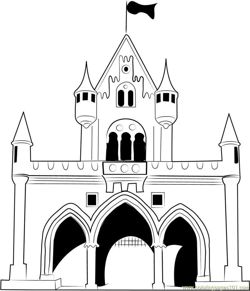 Walt Disney Castle Coloring Page - Free Castle Coloring Pages