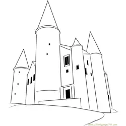 Castle Belgium Free Coloring Page for Kids