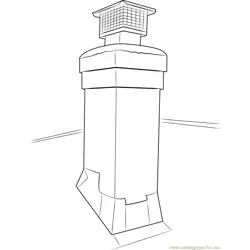 Single Flue Stainless Steel Chimney Free Coloring Page for Kids