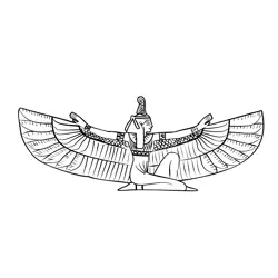 Egyptian Prayer Culture Free Coloring Page for Kids
