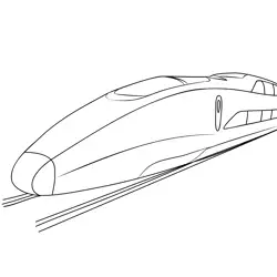 Japanese L0 Series Maglev Train Free Coloring Page for Kids