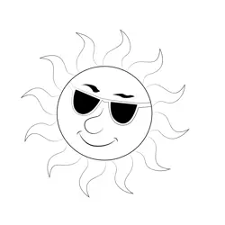 Sun Wearing sunglasses