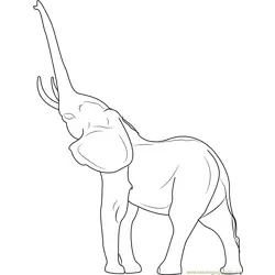 Young Indian Elephant Free Coloring Page for Kids