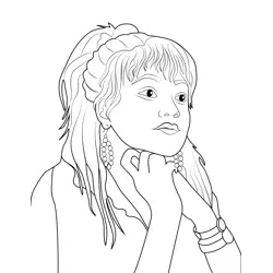 Angela Stranger Things Free Coloring Page for Kids