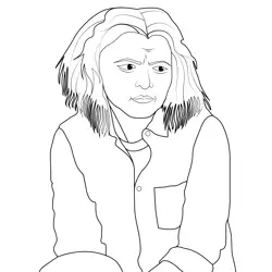 Becky Ives Stranger Things Free Coloring Page for Kids