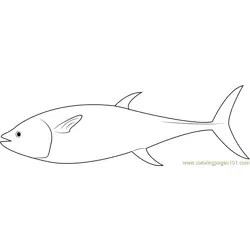 Long Fish Free Coloring Page for Kids