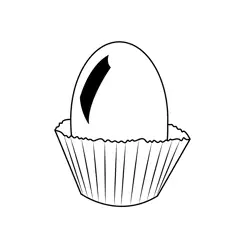 Egg Cake Free Coloring Page for Kids