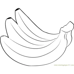 Bananas Free Coloring Page for Kids