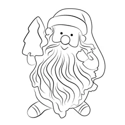 Ceramic Santa Claus Free Coloring Page for Kids