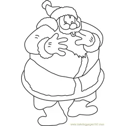 Santa Worried Free Coloring Page for Kids