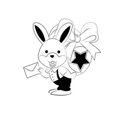 Cute Bunny Brings Easter Egg