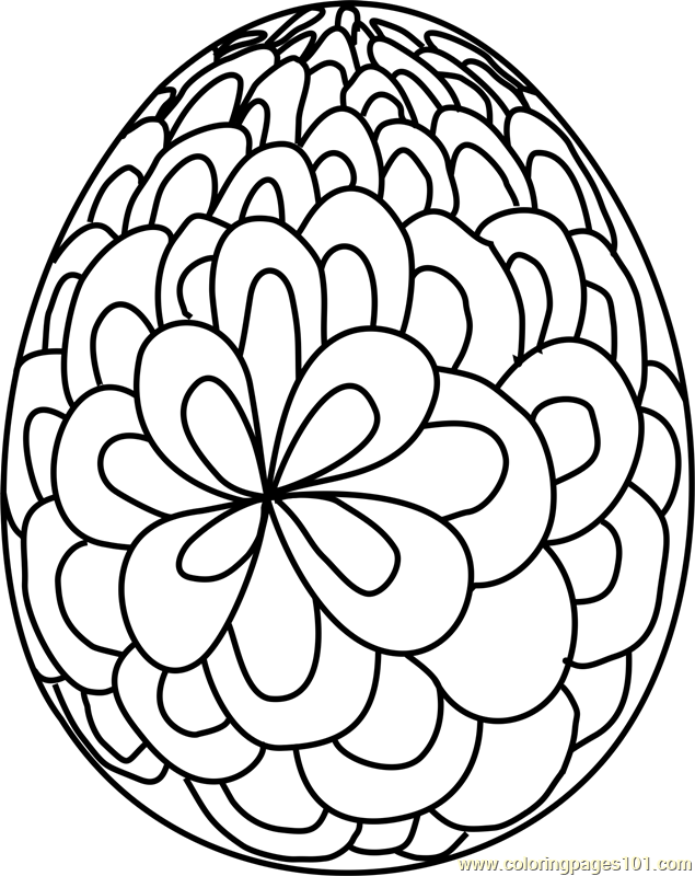 Easter Egg Design 4 Coloring Page - Free Easter Coloring Pages ...