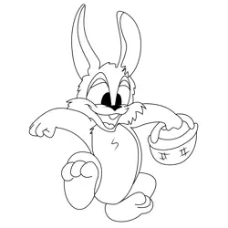 Jumping Bunny With Easter Basket