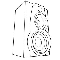 Old Loudspeaker Free Coloring Page for Kids