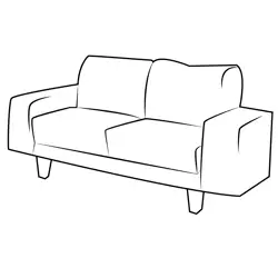 Seater Couch Free Coloring Page for Kids