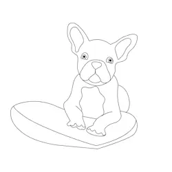 Small Puppy Bulldog Free Coloring Page for Kids