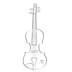 Modern Violin Free Coloring Page for Kids
