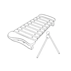 Playme Xylophone Free Coloring Page for Kids