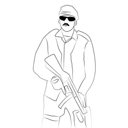 Soldier 6 Free Coloring Page for Kids