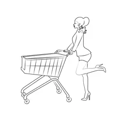 Women with Shopping Cart