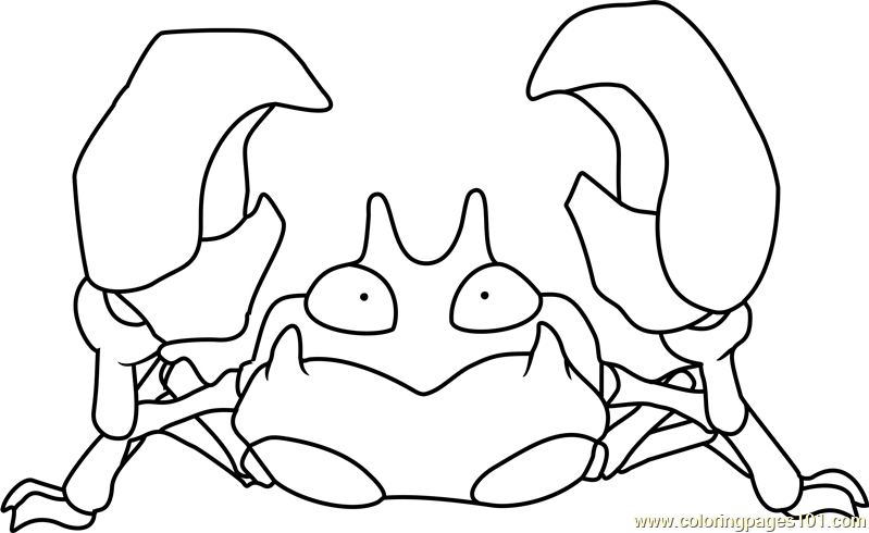 Krabby Pokemon Coloring Page - Free Pokémon Coloring Pages