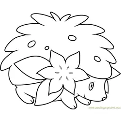 Shaymin Pokemon Free Coloring Page for Kids