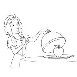 Princess Snow White 7 Free Coloring Page for Kids