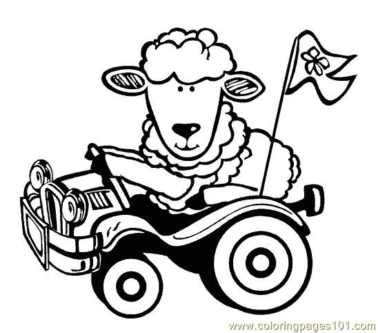Sheep 1 Coloring Page - Free Sheep Coloring Pages : ColoringPages101.com