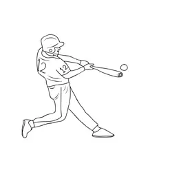 Baseball 1 Free Coloring Page for Kids