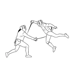Fencing 2 Free Coloring Page for Kids